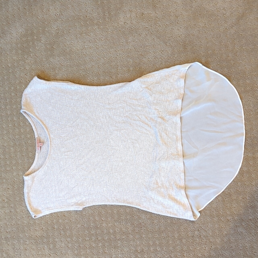 Casual couture woven short sleeve top